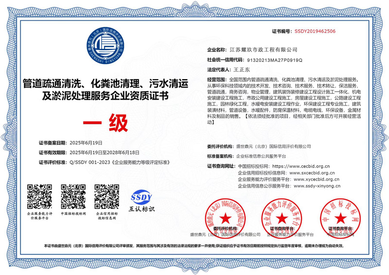 瑞金路企业资质证书